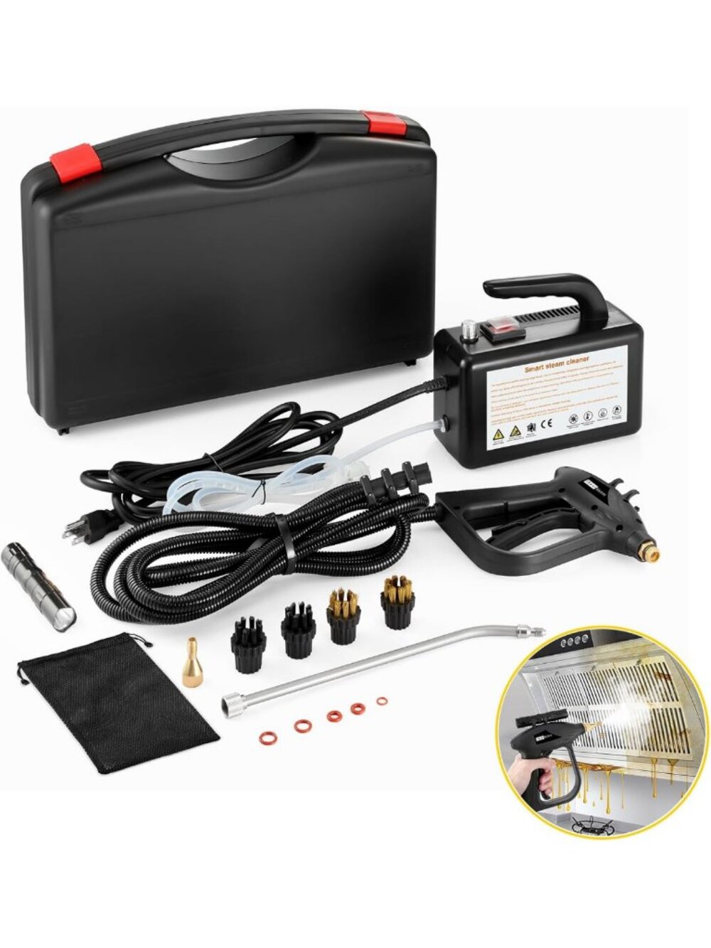 Powerful 1700W Handheld Steam Cleaner for Deep Cleaning Cars & Home Surfaces